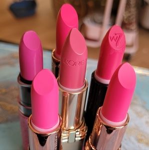🎀 PINK LIPSTICK bundle (6) with Free acrylic lipstick organizer